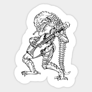 SEEMBO Alien Playing Guitar Guitarist Musician Music Band Sticker